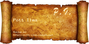Pott Ilma névjegykártya